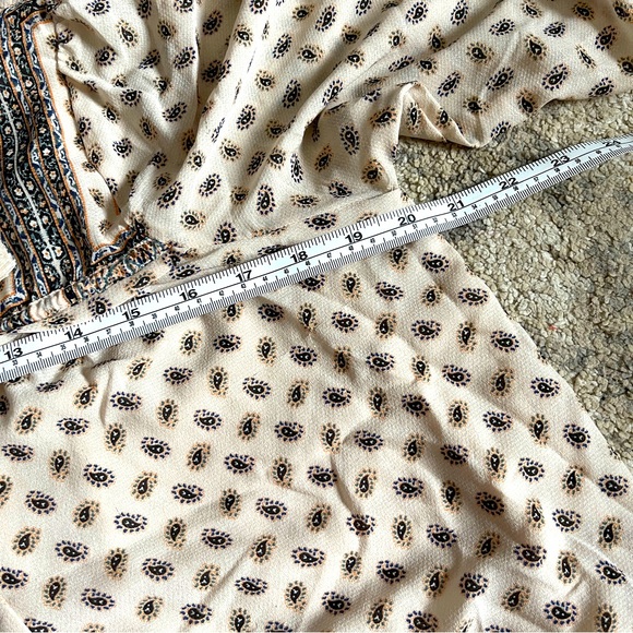 FREE PEOPLE BOHO PENNY LANE TEA COLOR MINI DRESS - Picture 14 of 14